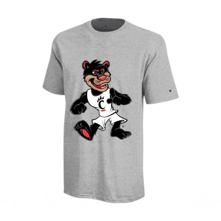 Champion Cincinnati Bearcats Youth Bearcat Mascot Gray Tee