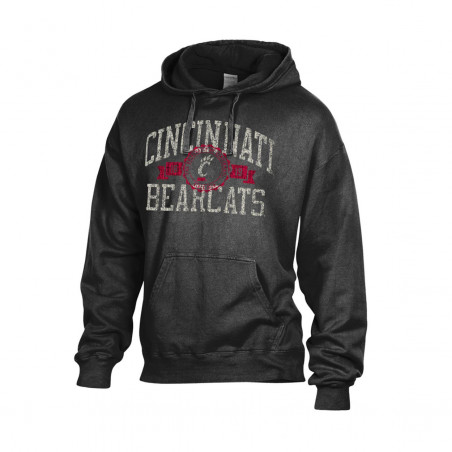Comfort Wash Cincinnati Bearcats Faux Seal Black Hoodie