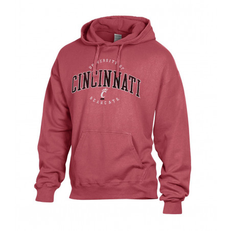 Comfort Wash Cincinnati Bearcats Vintage Crimson Hoodie