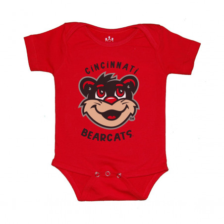 Cincinnati Bearcat Head Red Onesie