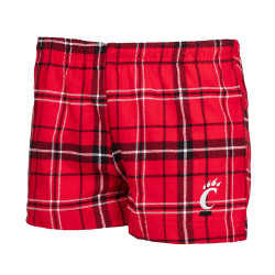 Cincinnati Bearcats Women's Red & Black Flannel Shorts