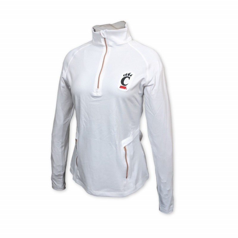 Columbia Cincinnati Womens White Outward Nine Quarter Zip