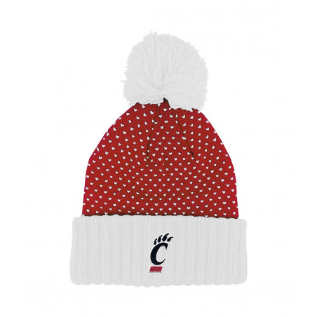 Red & White Polka Dot Pom Hat