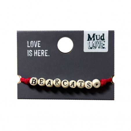 Mud Love Cincinnati Beaded Bearcats Bracelet