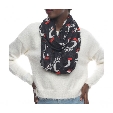 ZooZatz Bearcats Repeating C-Paw Infinity Scarf