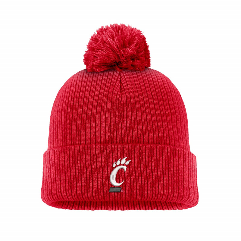 Cincinnati Bearcats Nike Stripe Peak Pom Beanie