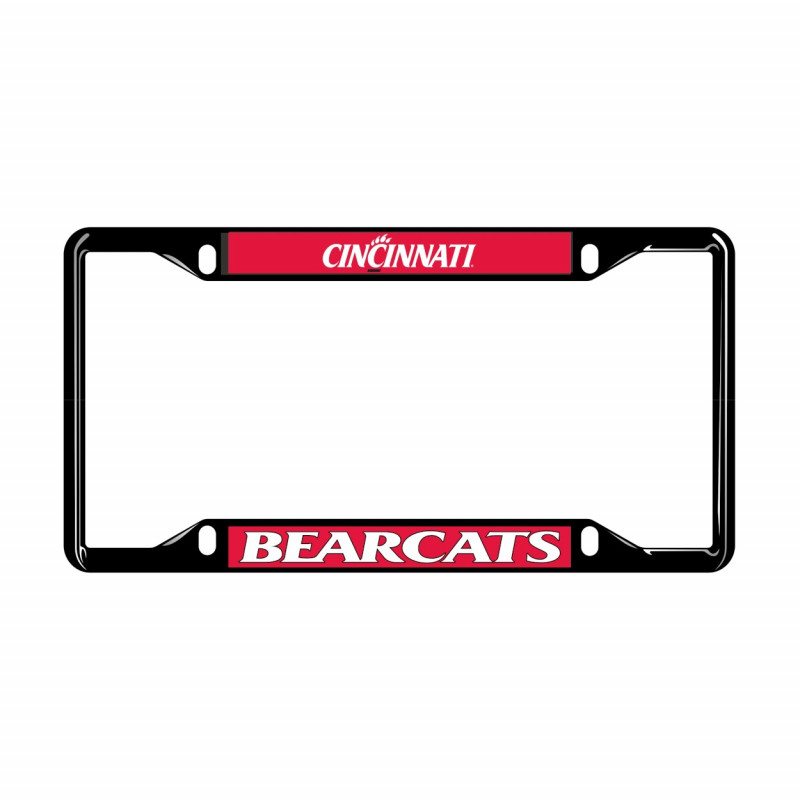 Cincinnati Bearcats Thin Black Metal License Plate Frame
