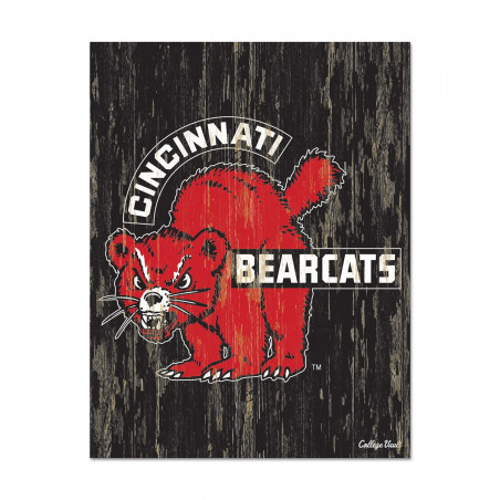 Cincinnati Bearcats Arched Bearcat Vintage Wooden Sign