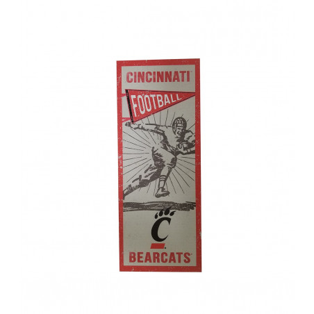 Cincinnati Bearcats Football Wooden 7 x 18 Sign