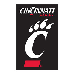 Cincinnati Bearcats Black Logo Flag