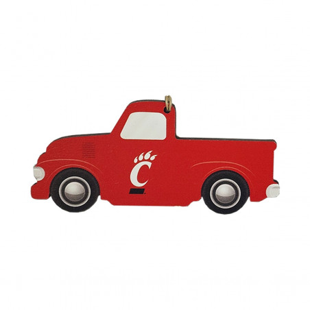 Cincinnati Bearcats C-Paw Wood Truck Ornament 5.25 x 2.5