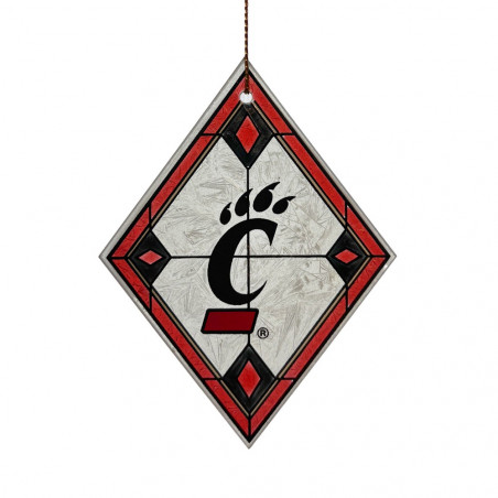 Cincinnati Bearcats Stained Glass Ornament