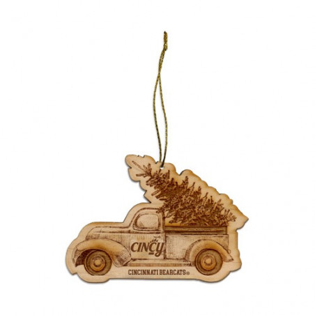 Cincinnati Bearcats Wooden Truck Ornament