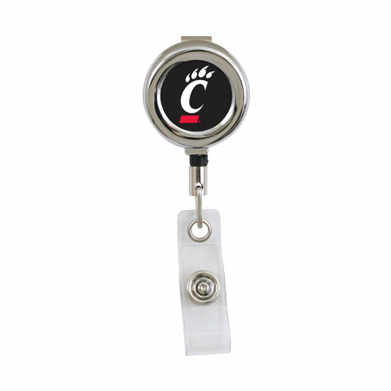 Cincinnati Bearcats C-Paw Logo Retractable Badge Reel