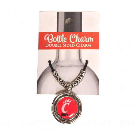 Cincinnati Bearcats C-Paw Logo 2-Sided Spinner Bottle Charm