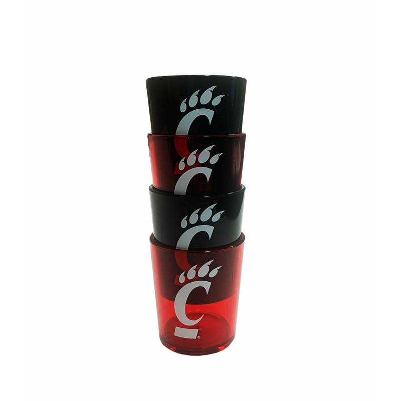 Cincinnati Bearcats Spirit Plastic 1.5 oz Shot Glasses 4 Pk