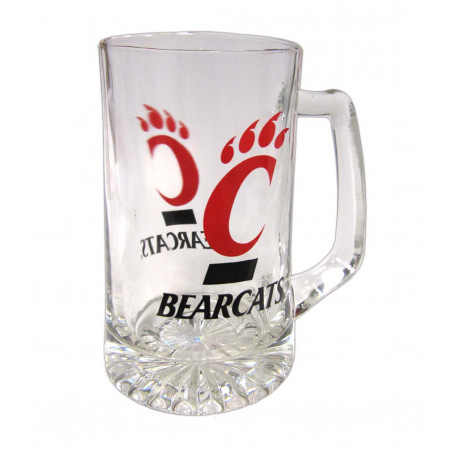 University of Cincinnati Bearcats 25oz Glass Tankard
