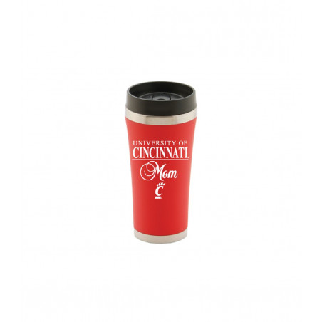 University of Cincinnati Red 16oz. Travel Mug Mom