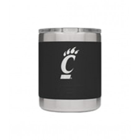 Yeti Cincinnati Bearcats Lowball 10oz Black Tumbler