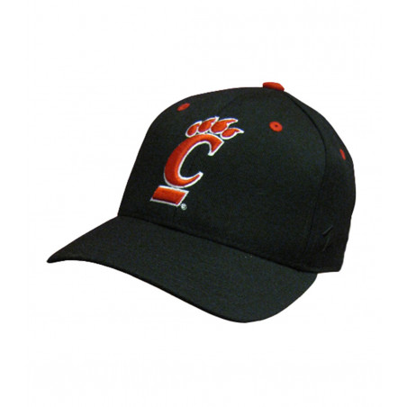 Red C-Paw with White Trim Black Fitted Hat