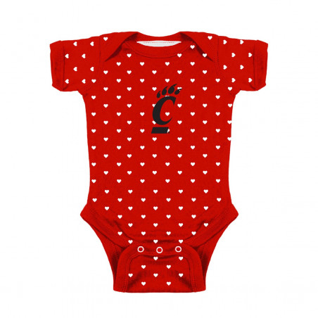 Cincinnati Bearcats Infant Heart Red Onesie