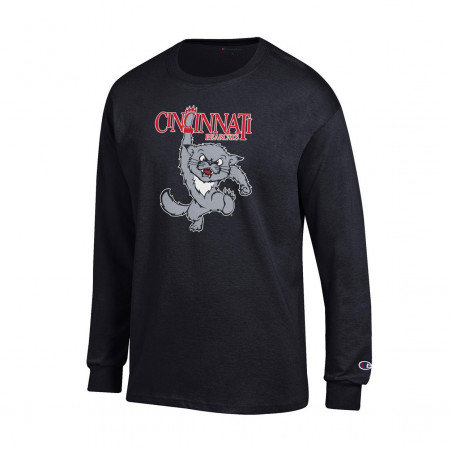 Cincinnati Bearcats Champion 1990s Mascot Long Sleeve Tee