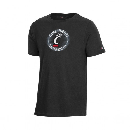 Champion Cincinnati Youth Black Circle Short Sleeve Tee