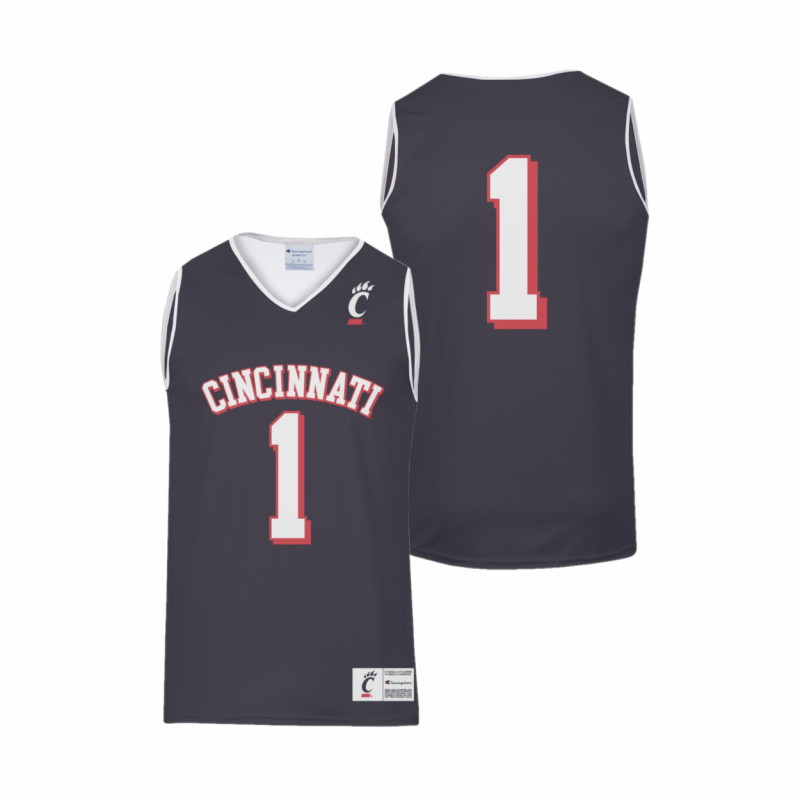 Champion Cincinnati Black Sublimated Basketball Jersey