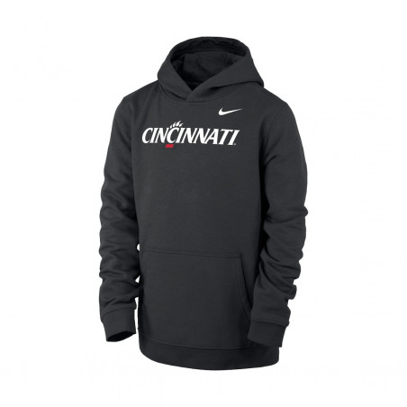 Nike Cincinnati Bearcats Youth Black Club Fleece Hoodie