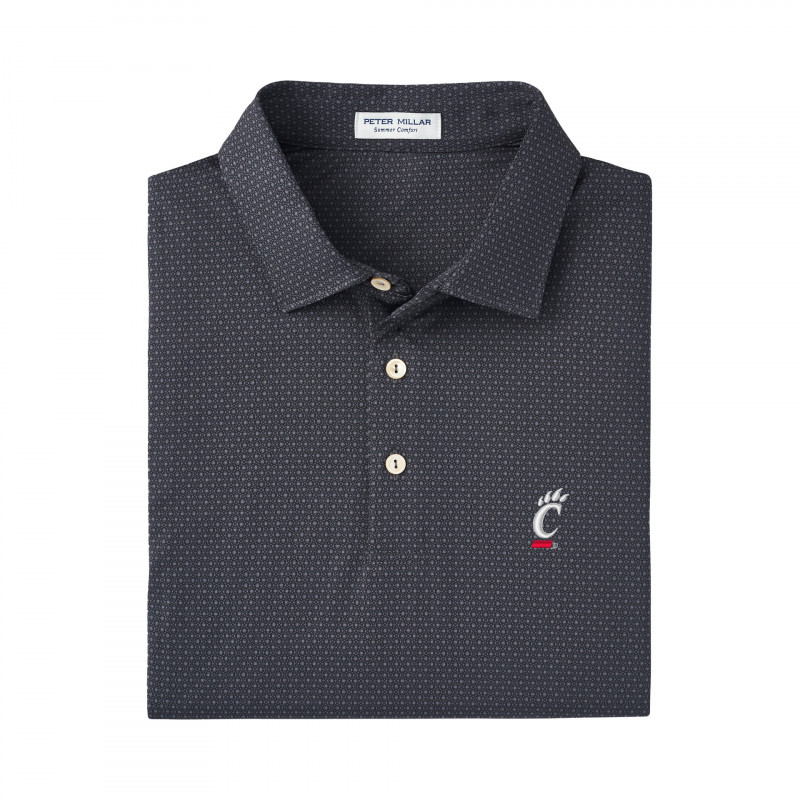 Cincinnati Bearcats Peter Millar Tesseract C-Paw Polo