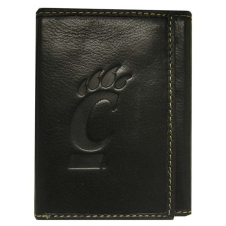 Black Leather Tri-Fold Wallet