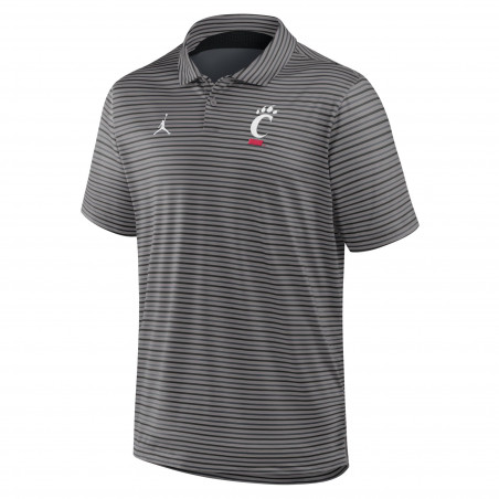 Gray Tour Jumpman Polo with Black Stripe