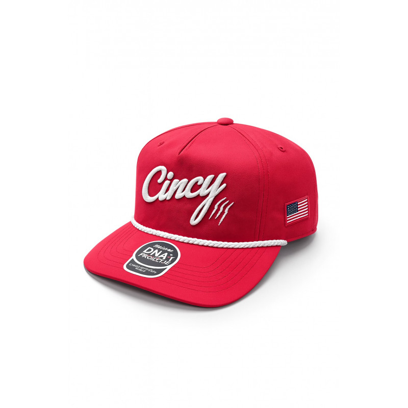 Red Rope Hat Cincy Script Claw