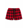 Women's Red Flannel Shorts with Bearcats on Back
