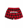 Women's Red Flannel Shorts with Bearcats on Back