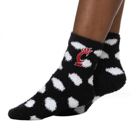 Black C-Paw Socks with White Polka Dots