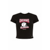 Cincinnati Bearcats Women’s Crop Tee – Black with Helmet Graphic