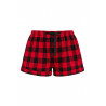 Women's Red Flannel Shorts with Bearcats on Back