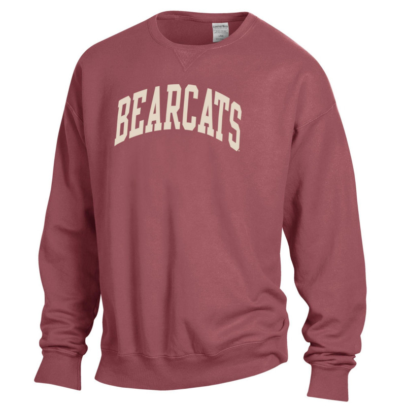 Comfort Wash Crew in Cayenne with arched Bearcats