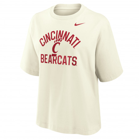 W-Nike Ivory Boxy Crop Short Sleeve Tee