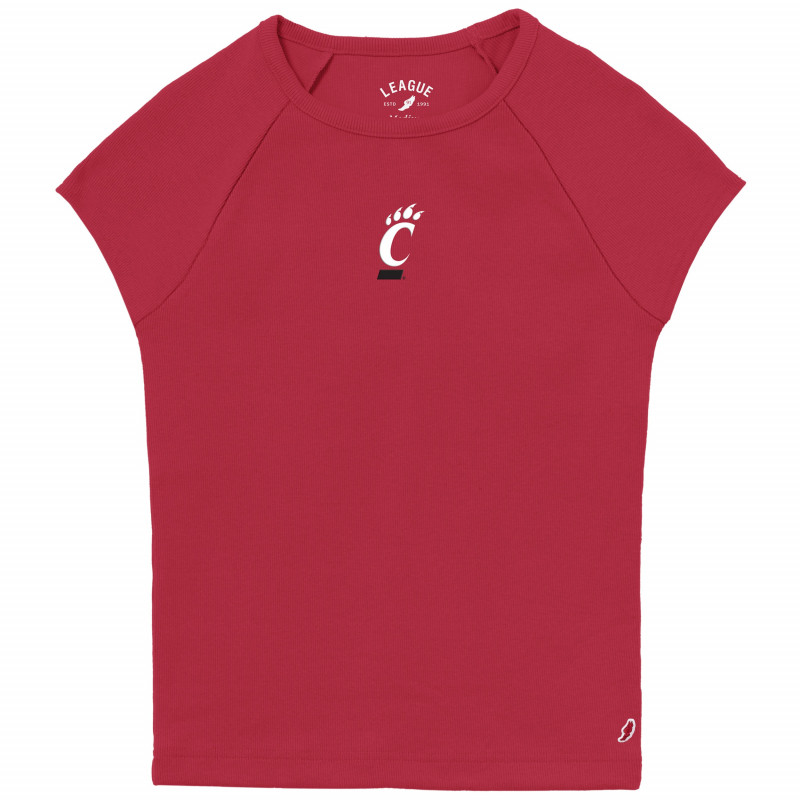 Women's Red Baby Doll Tee with C-Paw