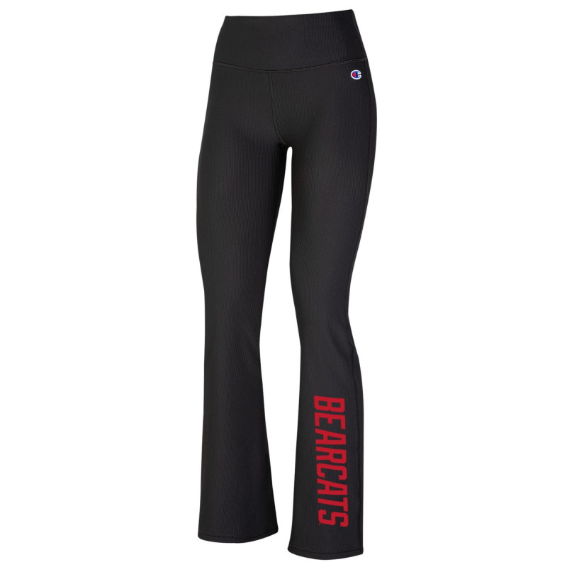 Bearcats Ribbed Flare Legging in Black